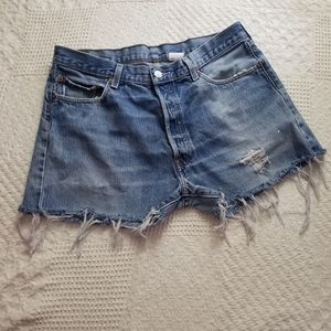 Levi's Distressed Cutoff Jean Shorts Waist Size 36